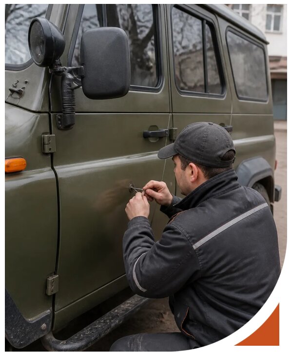 Профессиональное вскрытие автомобиля УАЗ без повреждений в Дальнегорске