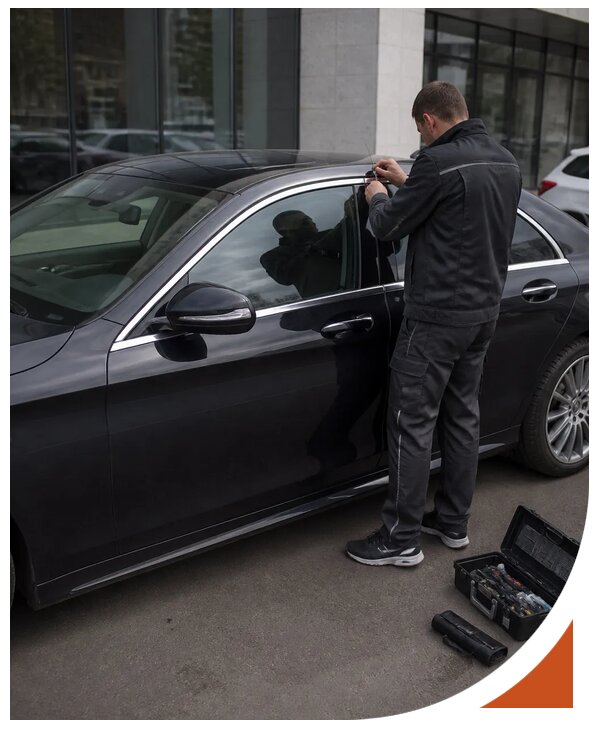 Вскрытие автомобиля Мерседес без повреждений в Дальнегорске